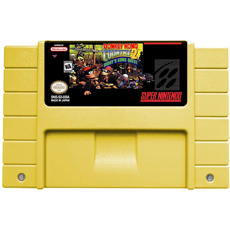 Cartucho de Super Nintendo com Caixa - Donkey Kong Country 2