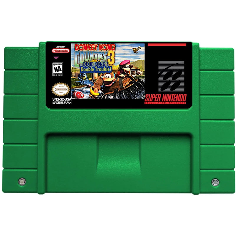 Cartucho de Super Nintendo com Caixa - Donkey Kong Country 3