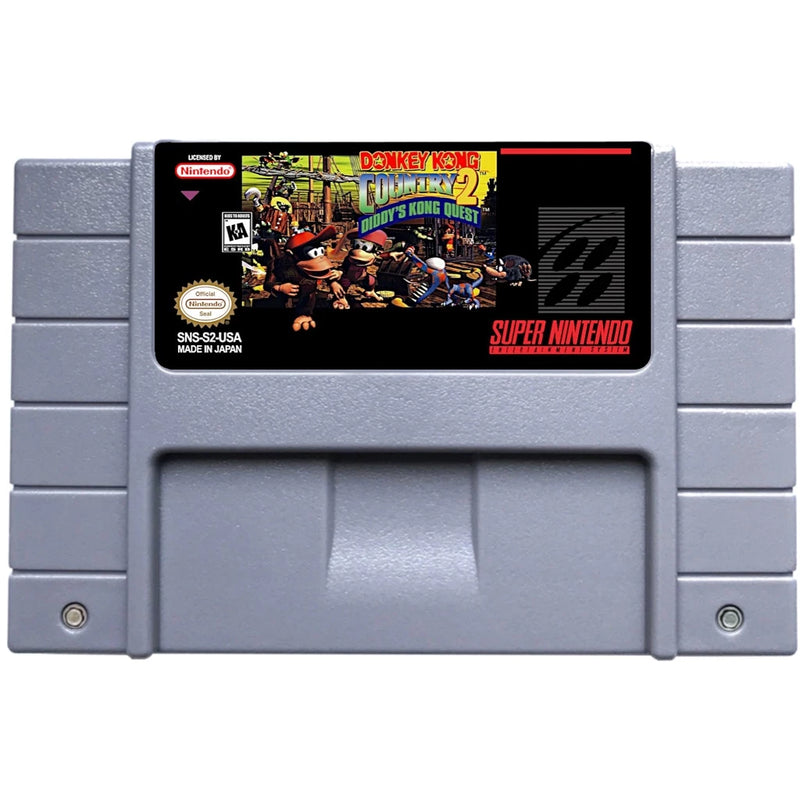 Cartucho de Super Nintendo com Caixa - Donkey Kong Country 2