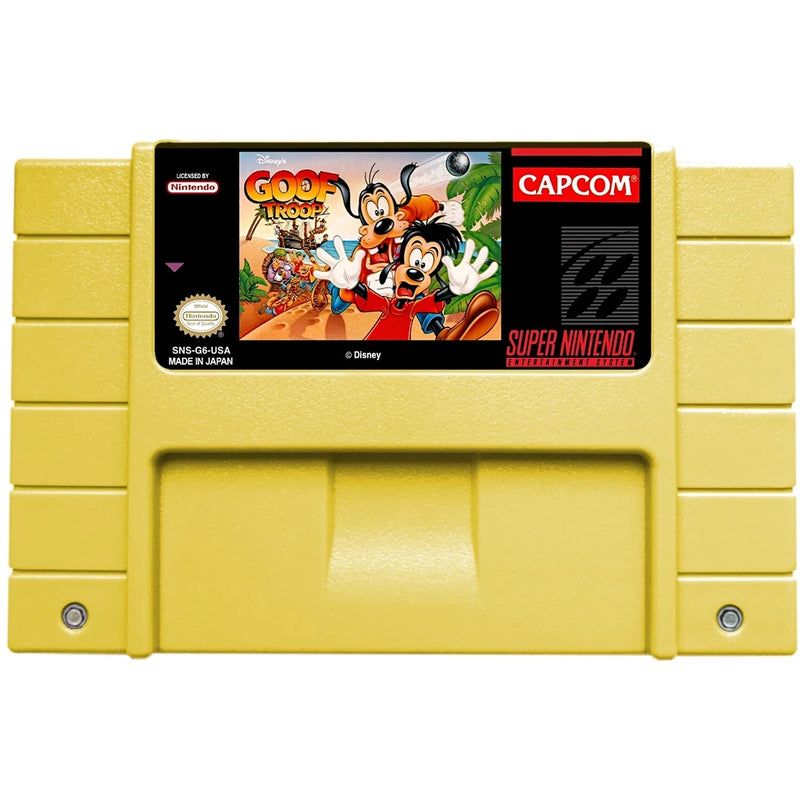 Cartucho de Super Nintendo com Caixa - Pateta Max Goof Troop