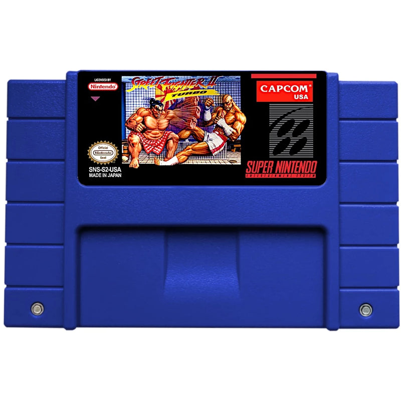 Cartucho de Super Nintendo com Caixa - Street Fighter 2 Turbo Hyper Fighting