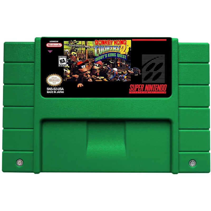 Cartucho de Super Nintendo com Caixa - Donkey Kong Country 2