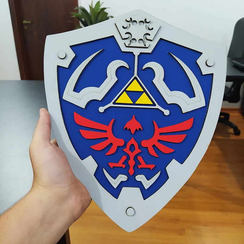 Placa Decorativa Escudo Zelda 3D em Alto Relevo