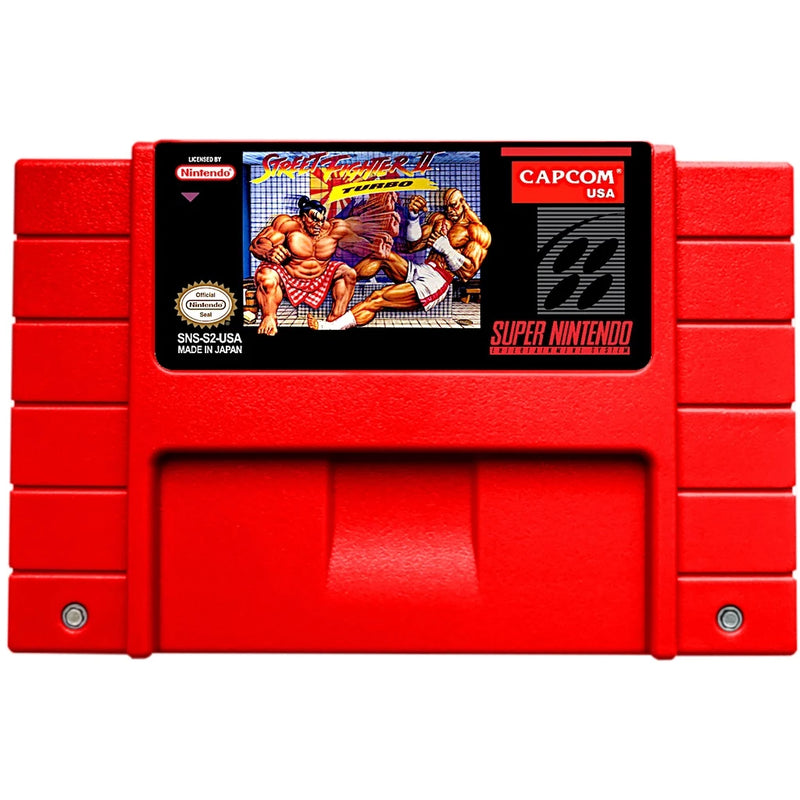 Cartucho de Super Nintendo com Caixa - Street Fighter 2 Turbo Hyper Fighting