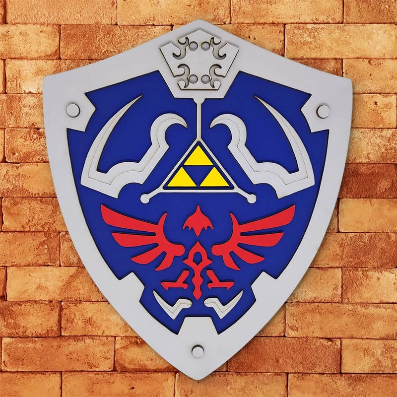 Placa Decorativa Escudo Zelda 3D em Alto Relevo