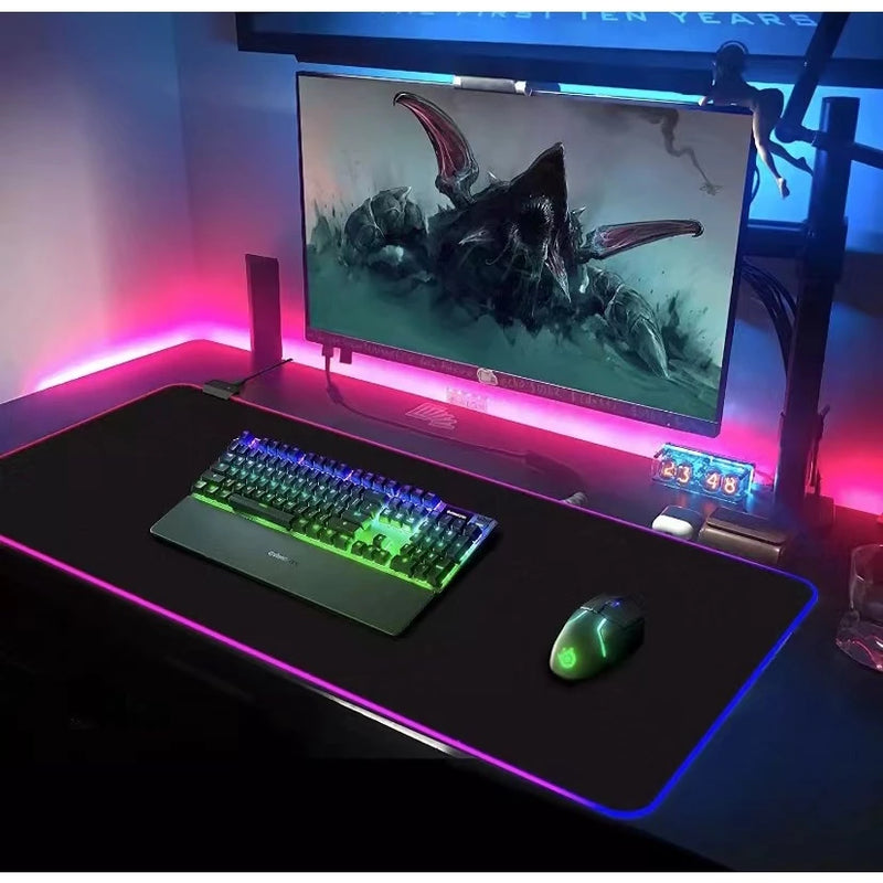 Mouse Pad Gamer Extra Grande LED RGB 90x40cm – Weibo