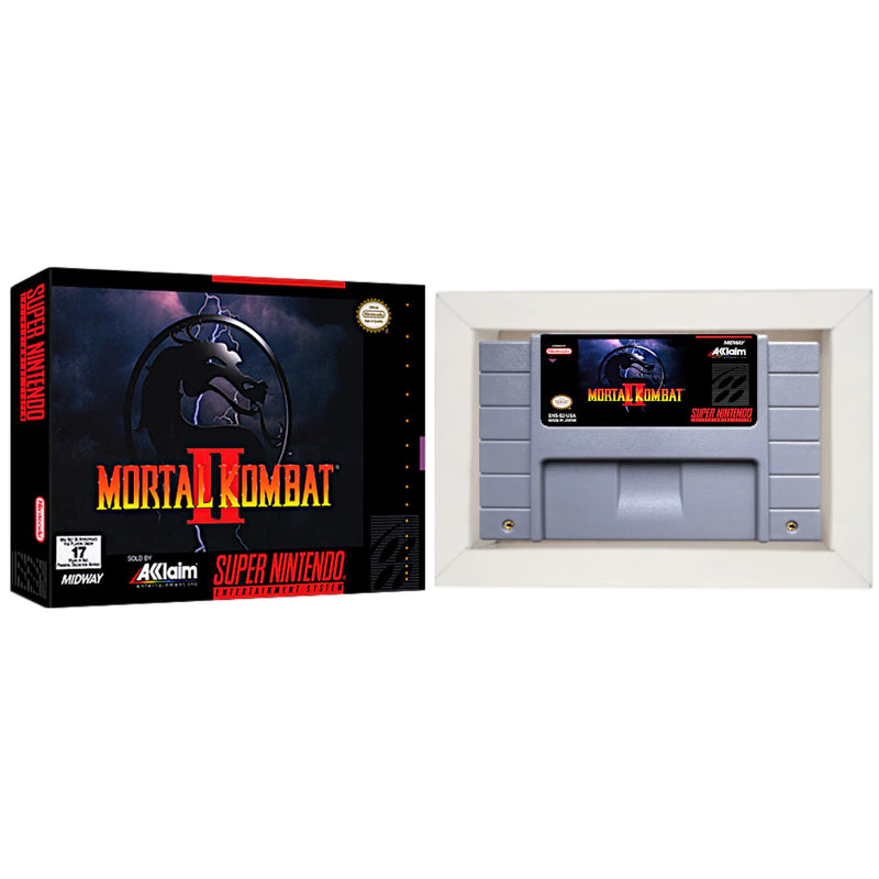 Cartucho de Super Nintendo com Caixa - Mortal Kombat 2