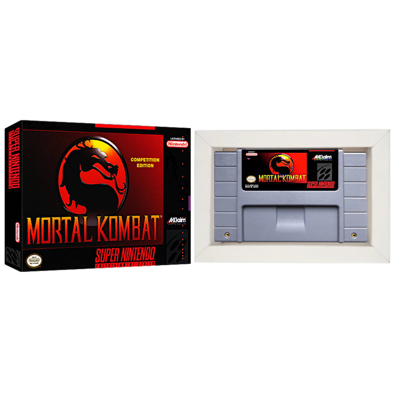 Cartucho de Super Nintendo com Caixa - Mortal Kombat