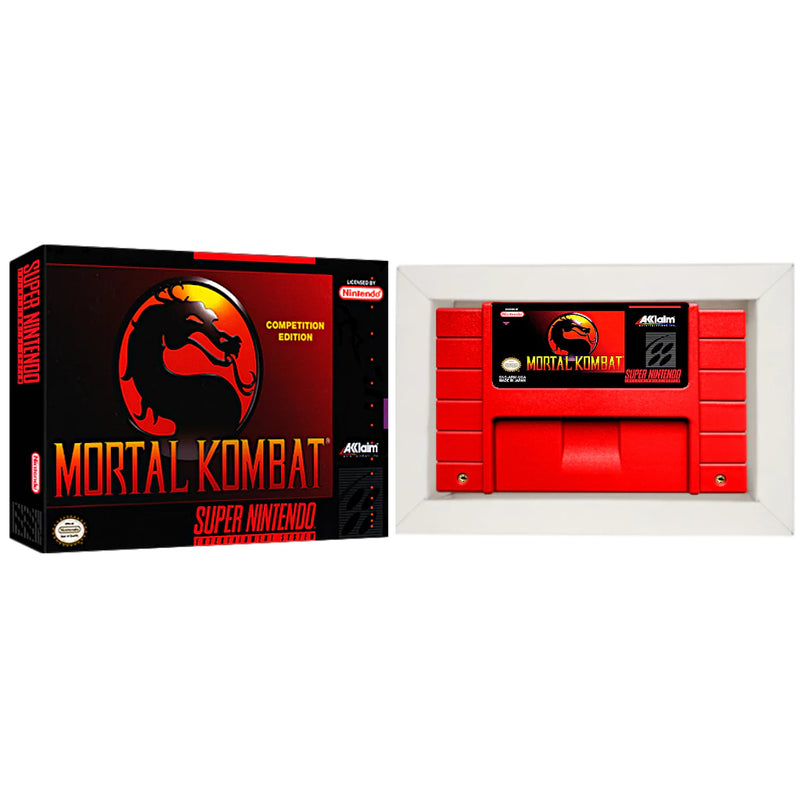 Cartucho de Super Nintendo com Caixa - Mortal Kombat