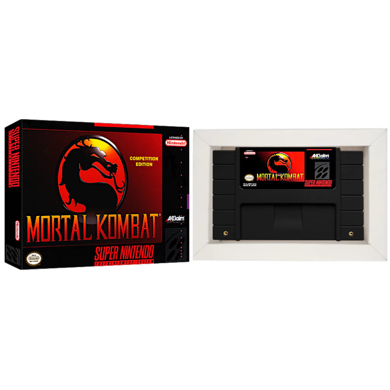 Cartucho de Super Nintendo com Caixa - Mortal Kombat