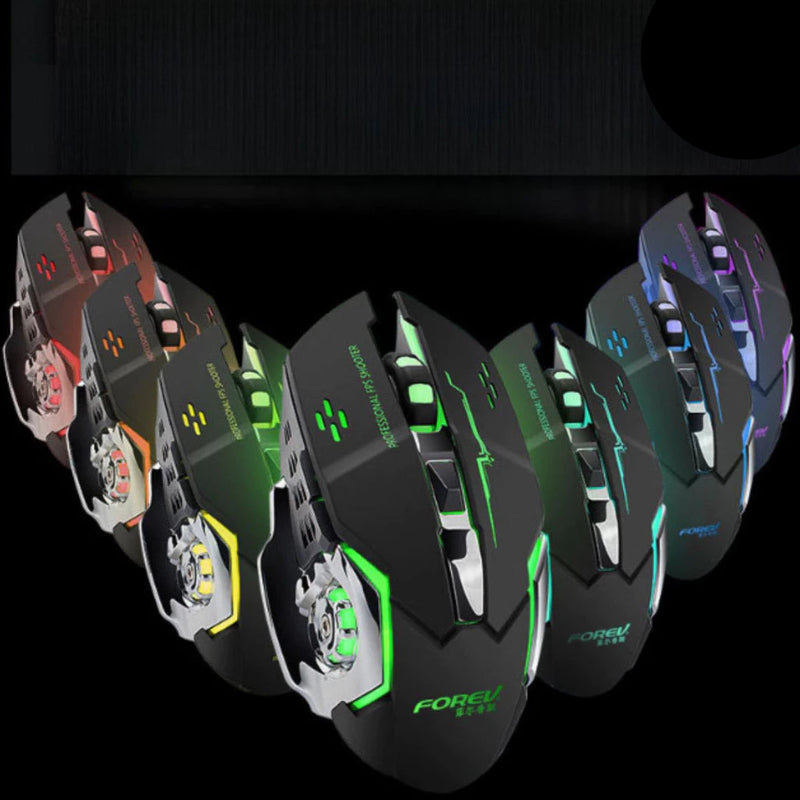 Mouse Gamer USB 3200 DPI LED RGB com Fio M-08