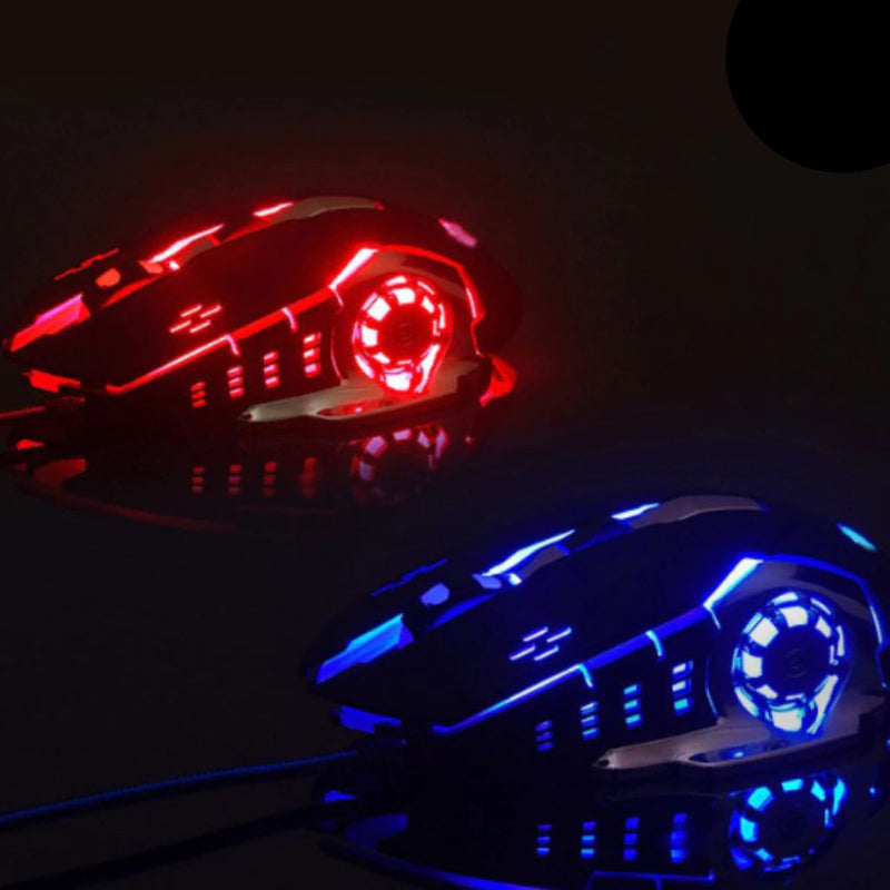 Mouse Gamer USB 3200 DPI LED RGB com Fio M-08