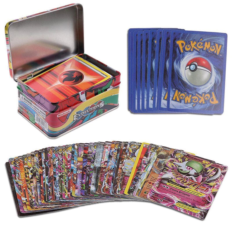 KIT de 40 Cartas Pokémon + Lata para Guardar suas Cartas Raras!