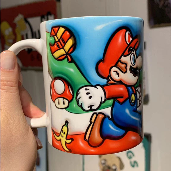 Caneca Personalizada Super Mario 3D Efeito Inflável em Cerâmica - 325ml