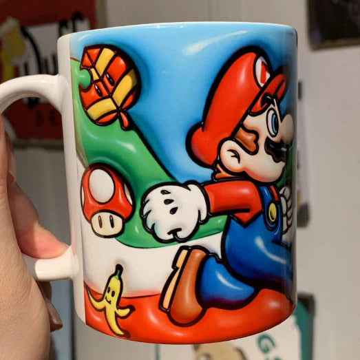 Caneca Personalizada Super Mario 3D Efeito Inflável em Cerâmica - 325ml