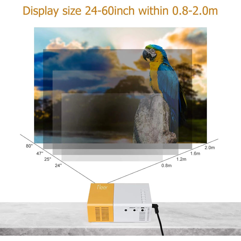 Mini Projetor Portátil LED 1080p YG300 - 600 Lúmens HDMI