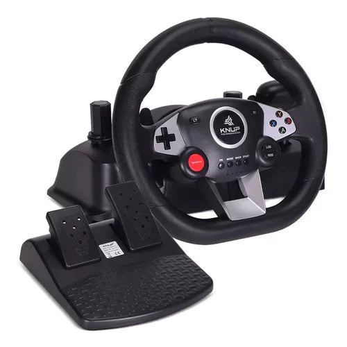 Volante Gamer com 10 Botões, Joystick e Sistema Vibratório Knup Pro Gaming Gears Wadjet - KP-5816