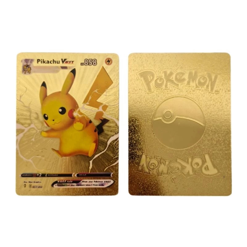 Coleção Exclusiva de Cards Pokémon Gold: 55 Cartas Douradas, Impermeáveis e de Alta Qualidade (Versão em Inglês)