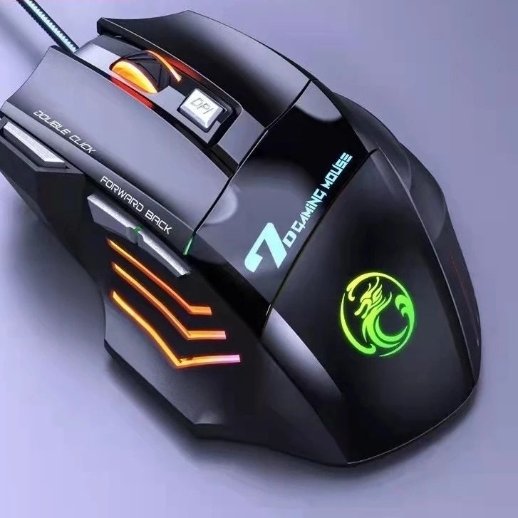 Mouse Gamer X7 Laser RGB 3200 DPI com 7 Botões - Profissional e Ergonômico