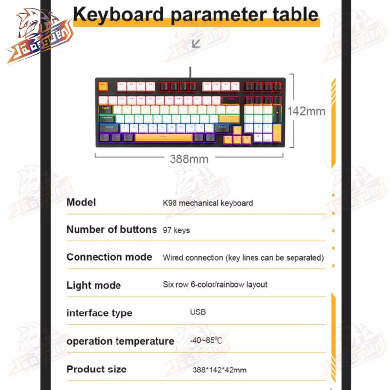 Teclado Gamer Mecânico Switch RGB