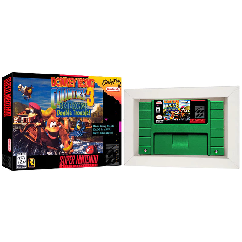 Cartucho de Super Nintendo com Caixa - Donkey Kong Country 3