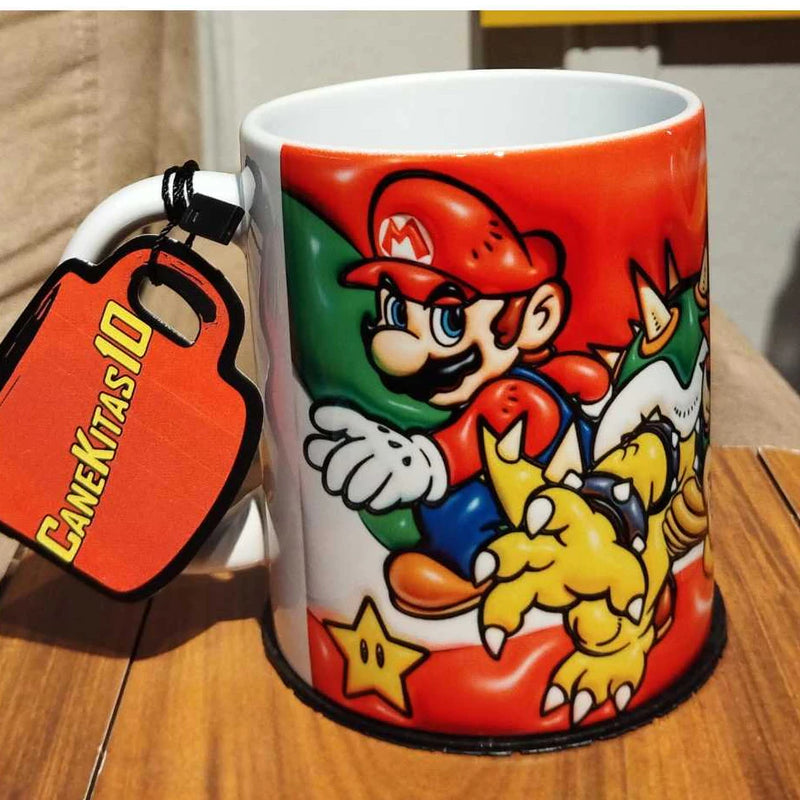 Caneca Personalizada Super Mario 3D Efeito Inflável em Cerâmica - 325ml