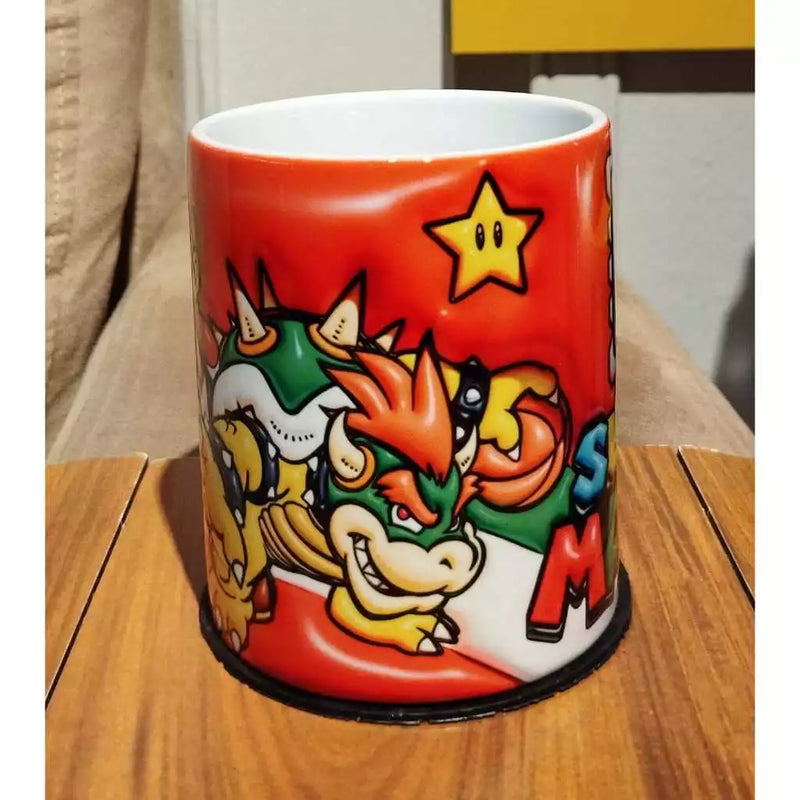 Caneca Personalizada Super Mario 3D Efeito Inflável em Cerâmica - 325ml