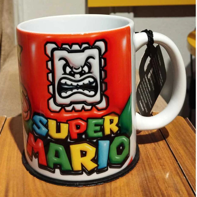 Caneca Personalizada Super Mario 3D Efeito Inflável em Cerâmica - 325ml