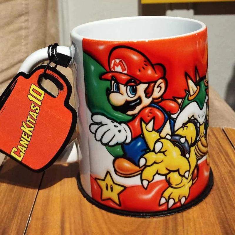 Caneca Personalizada Super Mario 3D Efeito Inflável em Cerâmica - 325ml