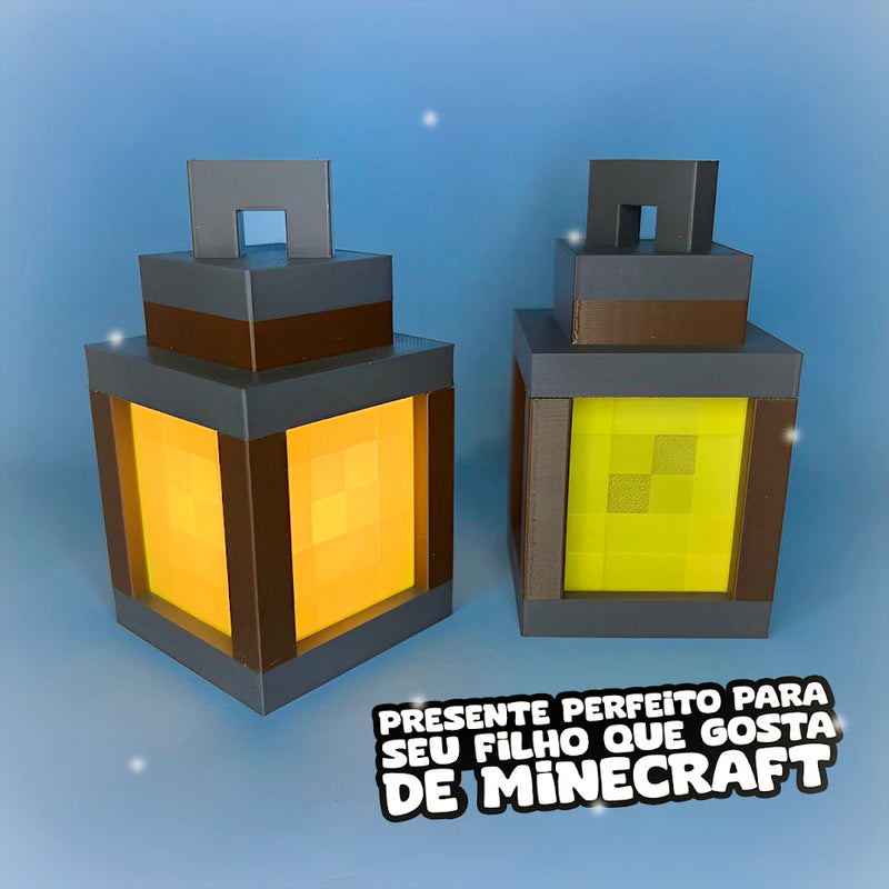 Luminária Decorativa Abajur Minecraft LED