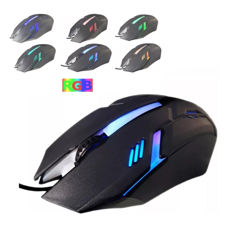 Mouse Gamer com LED RGB 7 Cores e Fio USB Exbom MS-62 – 1200 DPI