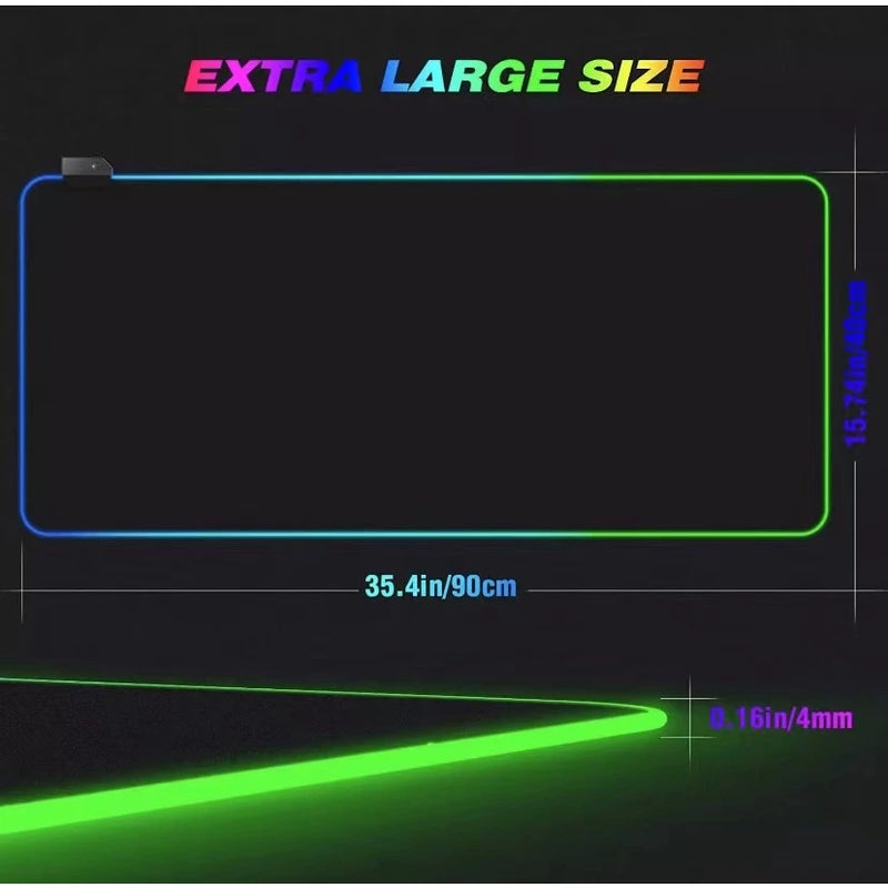 Mouse Pad Gamer Extra Grande LED RGB 90x40cm – Weibo