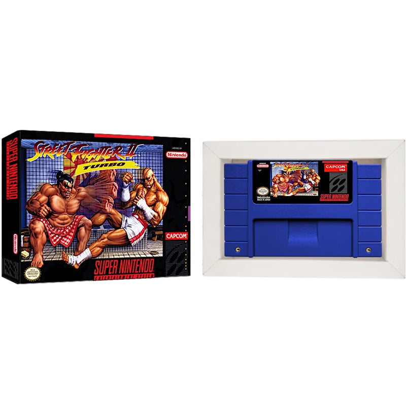 Cartucho de Super Nintendo com Caixa - Street Fighter 2 Turbo Hyper Fighting