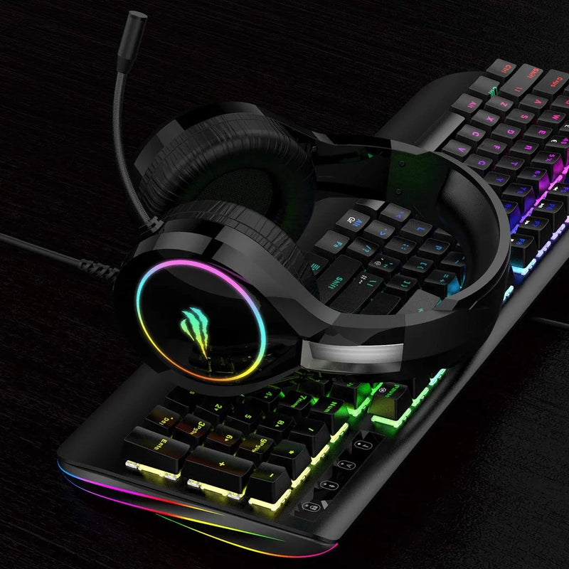 Headset Gamer Havit Gamenote H2232d RGB Preto