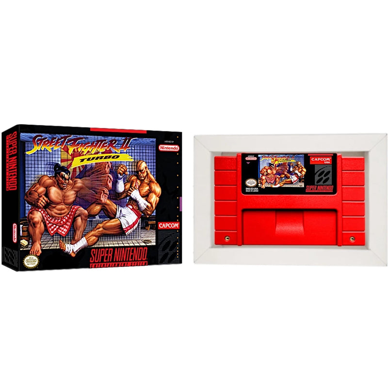 Cartucho de Super Nintendo com Caixa - Street Fighter 2 Turbo Hyper Fighting