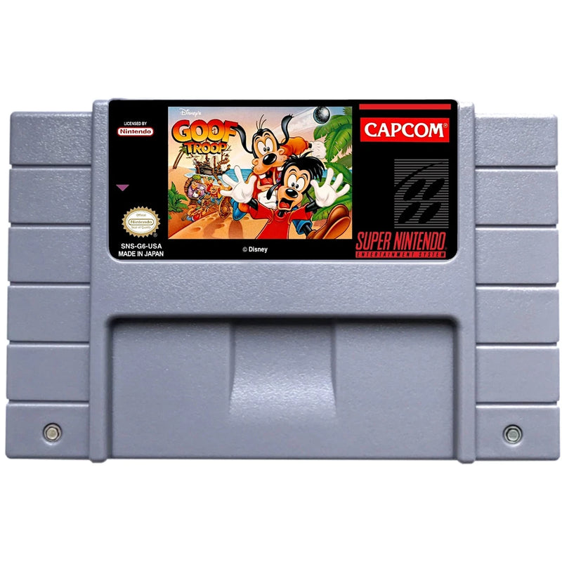 Cartucho de Super Nintendo com Caixa - Pateta Max Goof Troop