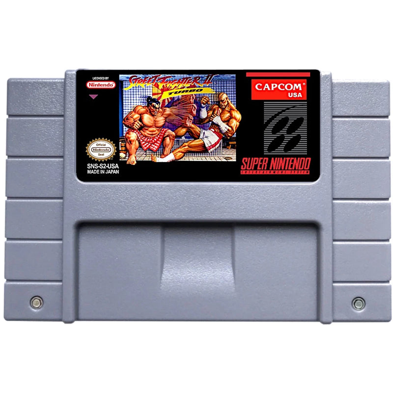 Cartucho de Super Nintendo com Caixa - Street Fighter 2 Turbo Hyper Fighting