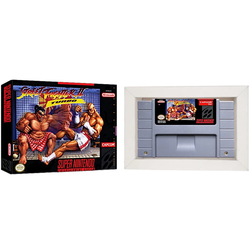 Cartucho de Super Nintendo com Caixa - Street Fighter 2 Turbo Hyper Fighting