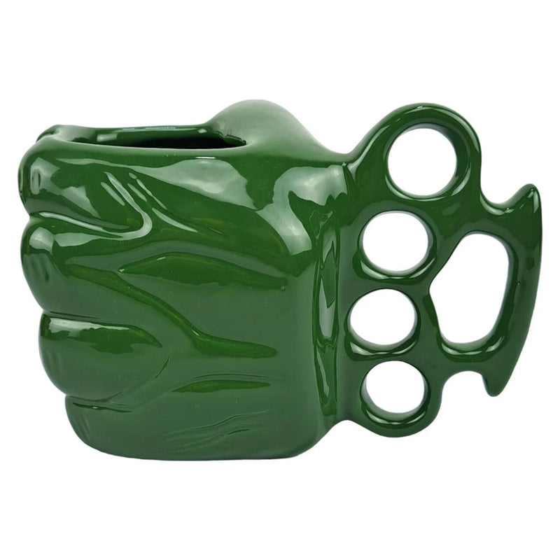 Caneca 3D Decorativa Soco Inglês Verde Hulk