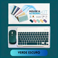 KIT Teclado e Mouse Bluetooth 3.0 Ultrafino - Compatível com Smartphones, Notebook e Tablet