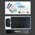 KIT Teclado e Mouse Bluetooth 3.0 Ultrafino - Compatível com Smartphones, Notebook e Tablet