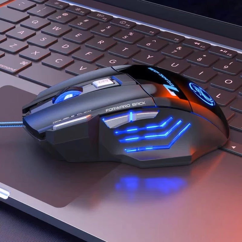 Mouse Gamer X7 Laser RGB 3200 DPI com 7 Botões - Profissional e Ergonômico