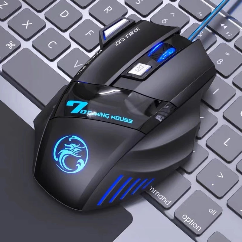 Mouse Gamer X7 Laser RGB 3200 DPI com 7 Botões - Profissional e Ergonômico