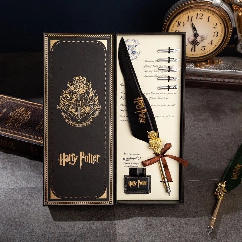 Caneta de Luxo em Aço Inoxidável - Pena Mágica Harry Potter