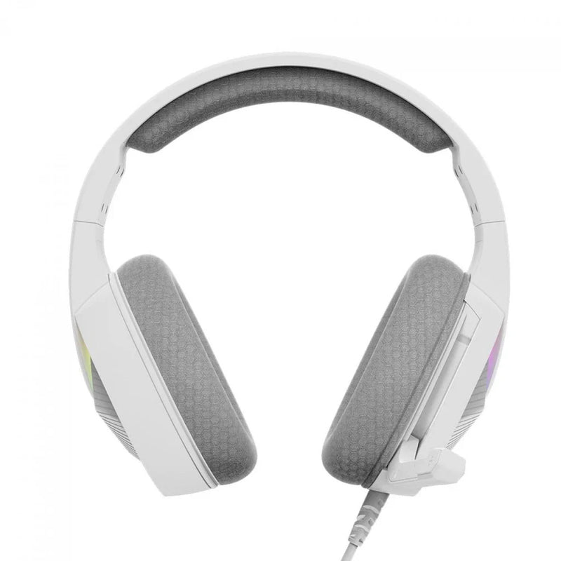 Headset Gamer Marvo, RGB, USB, Drivers de 50mm, White, H8618 WH