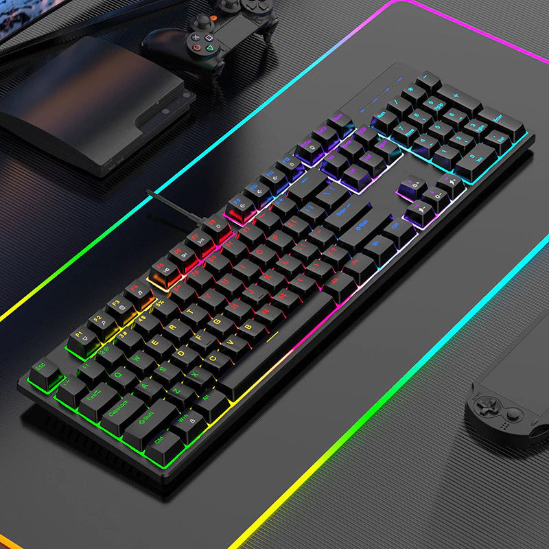 Teclado Mecânico Gamer Blue Switch LED RGB - K100M