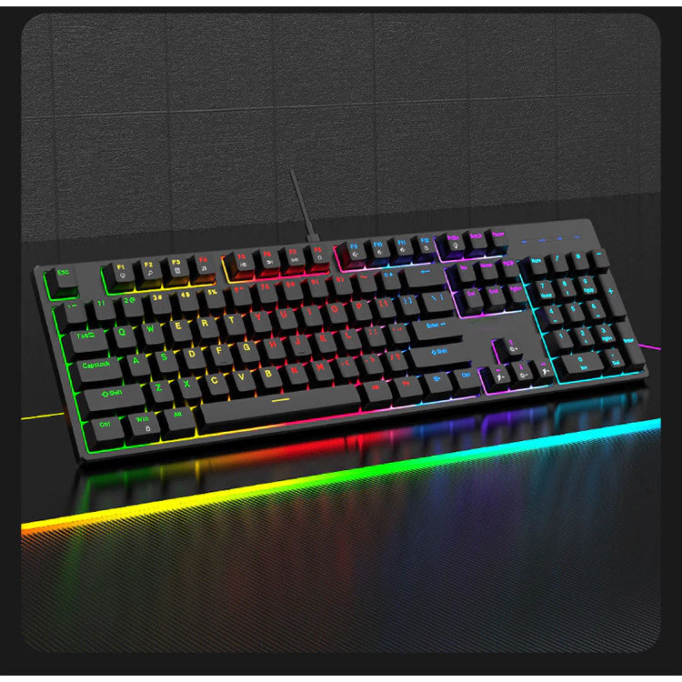 Teclado Mecânico Gamer Blue Switch LED RGB - K100M