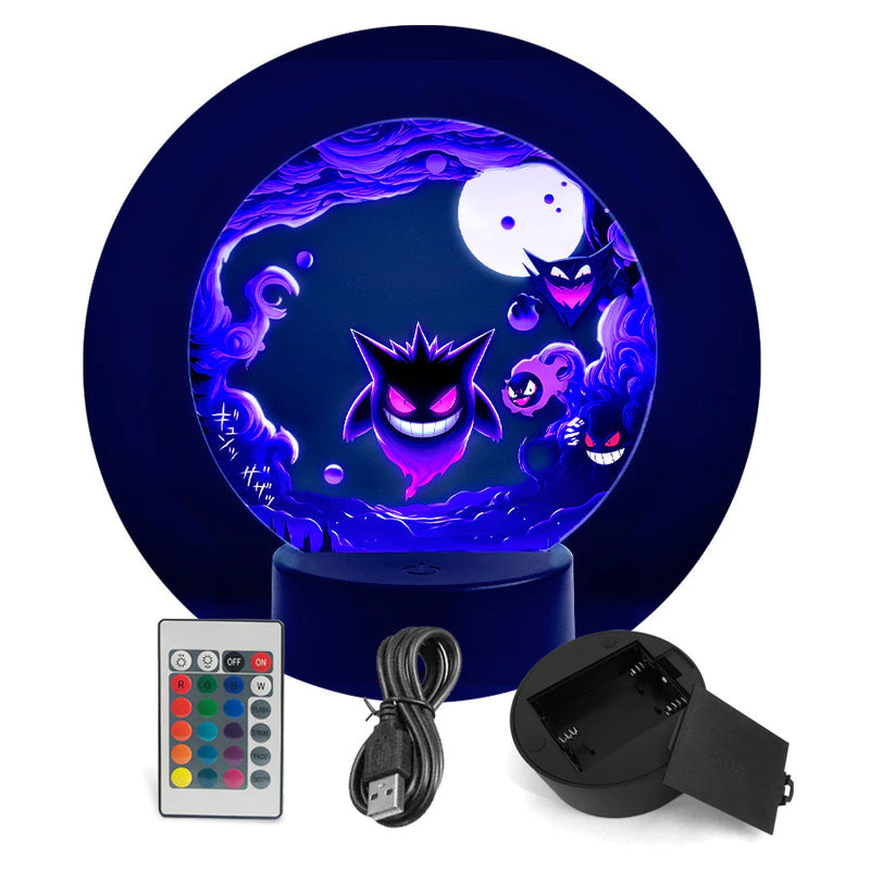 Luminária Pokémon Gengar - RGB com Controle