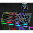 Teclado Mecânico Gamer Blue Switch LED RGB - K100M