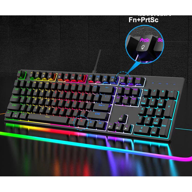 Teclado Mecânico Gamer Blue Switch LED RGB - K100M